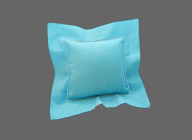 Aqua Blue Color 8x8" Mini Baby Pillow Sham with insert